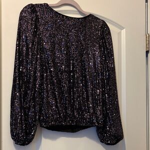 Sequin Black Blouse